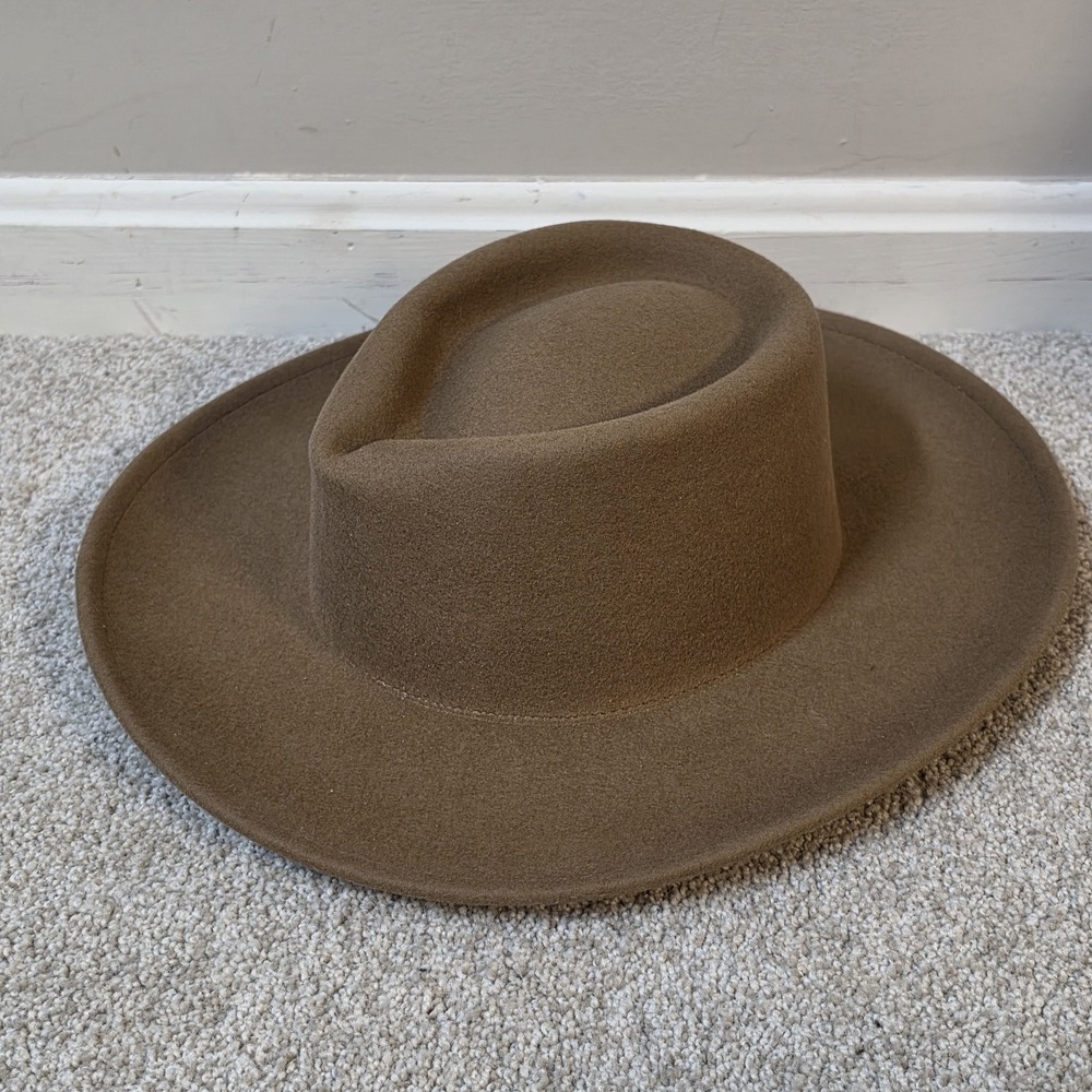 Gigi Pip Women's Ginger Gambler Brown Australian Wool Brim Hat